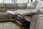 Canapé sectionnel inclinable 6 pièces Narwhal Place avec console de rangement