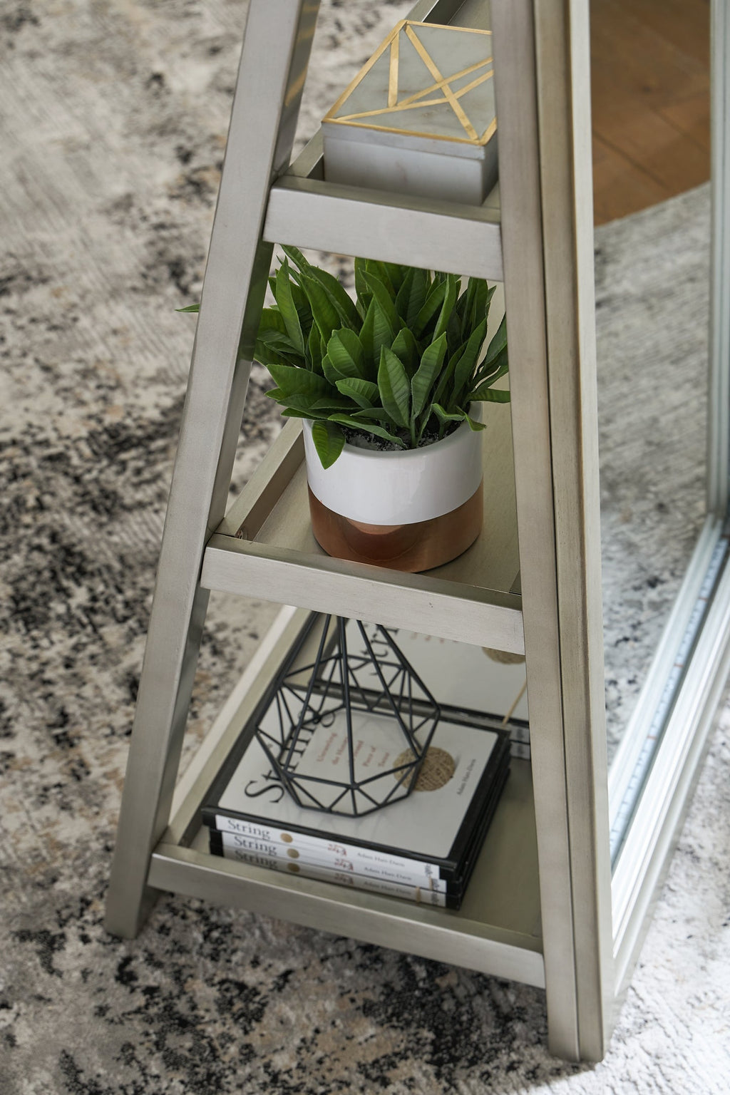 Miroir/rangement sur pied Evesen