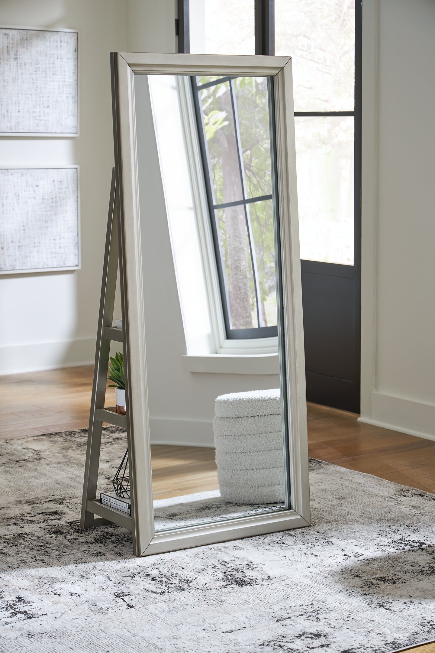 Miroir/rangement sur pied Evesen