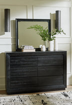 Lit king size Londer California avec commode et miroir