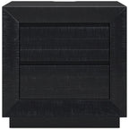Lit king size Londer California avec commode miroir et table de chevet