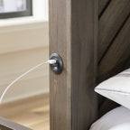 Lit queen-size Arkenton avec commode miroir