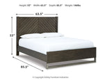 Lit queen-size Arkenton avec commode miroir