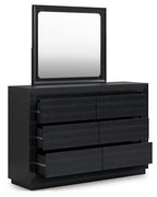 Lit king size Londer California avec commode miroir