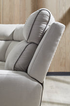 Canapé sectionnel inclinable 6 pièces Social Pointe avec console de rangement