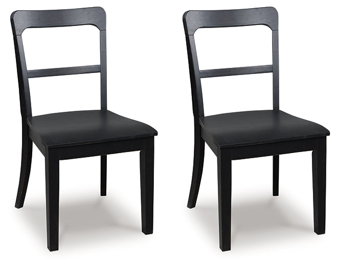 Chaise d'appoint UPH de salle à manger Greddinton (2/CN)