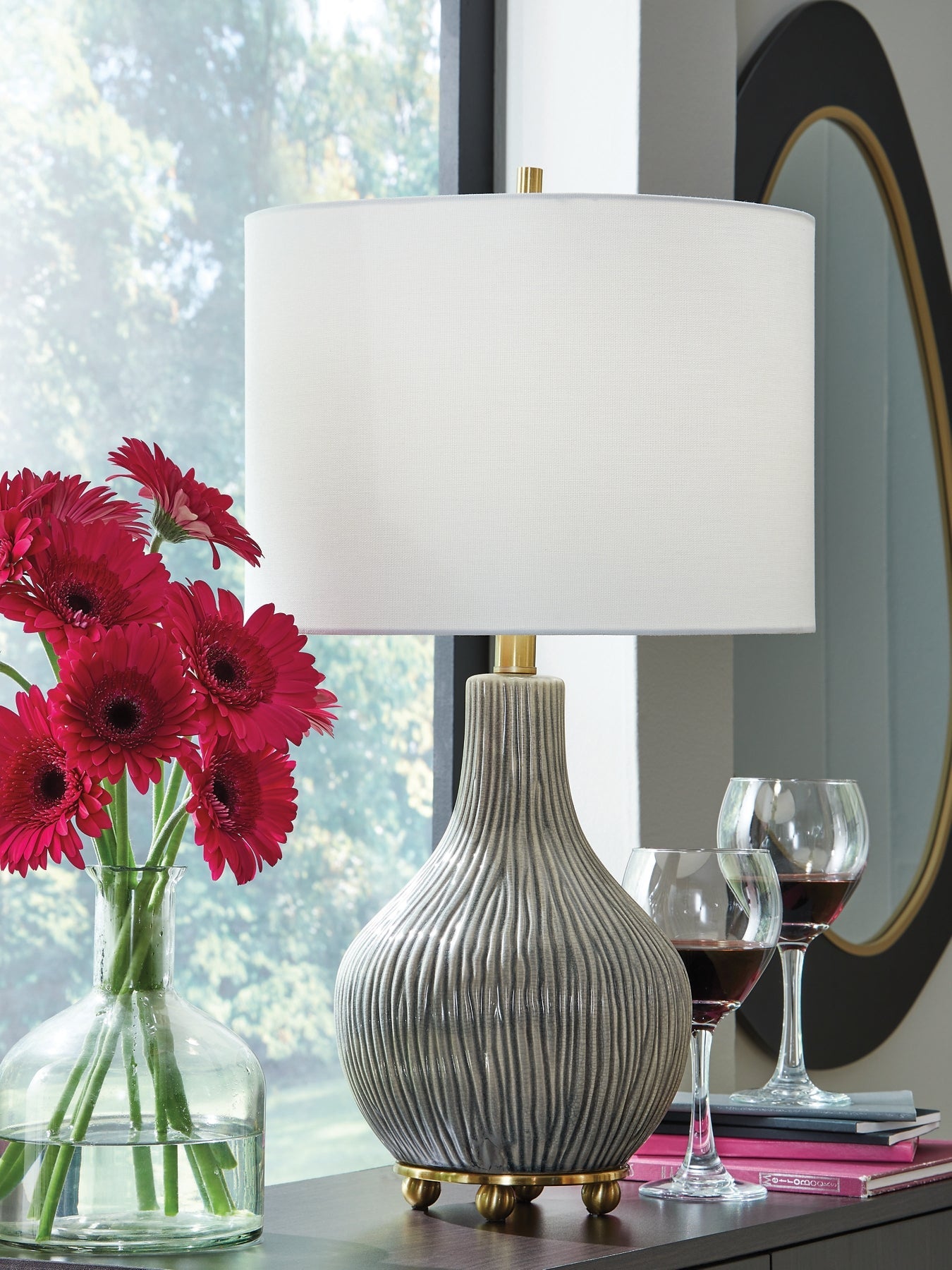 Lampe de table en céramique Judlen (1/CN)