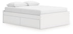 Lit plateforme Onita Queen avec 1 rangement latéral