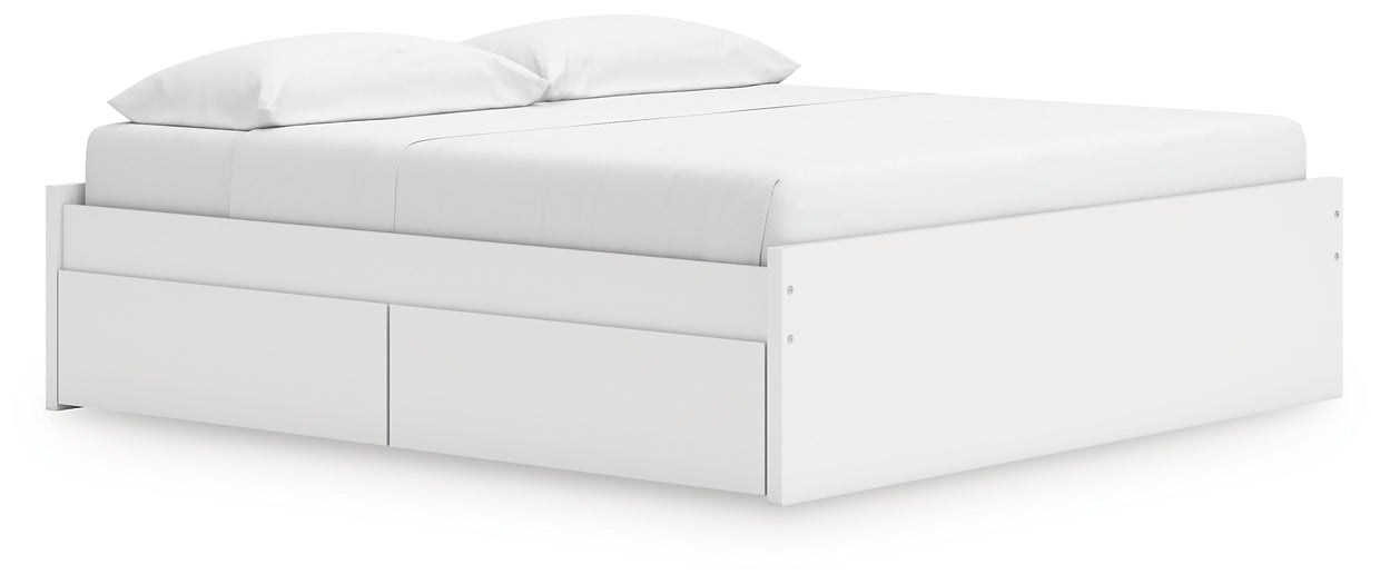 Lit plateforme Onita King avec 1 rangement latéral