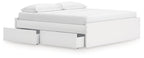 Lit plateforme Onita King avec 1 rangement latéral