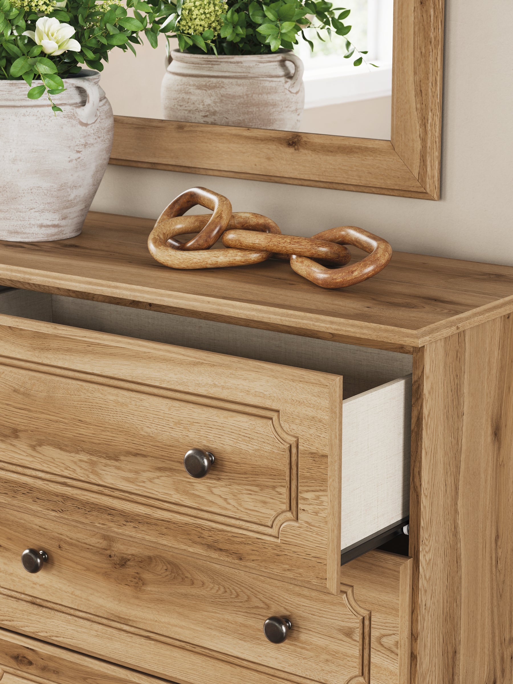 Lit King Size Aleaport avec commode miroir