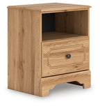 Lit King Size Aleaport avec commode miroir et table de chevet