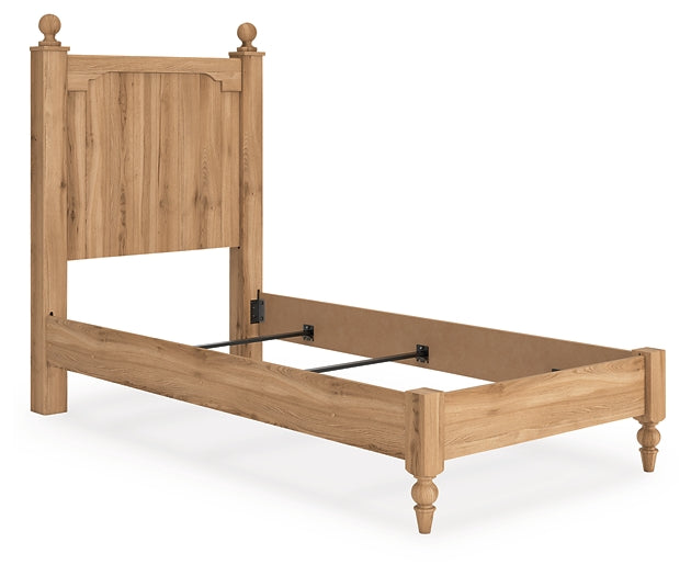 Lit double à panneaux Aleaport avec commode à miroir